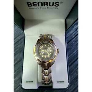 Rare Condition Vintage Benrus Mens Dive Dress Watch In Box